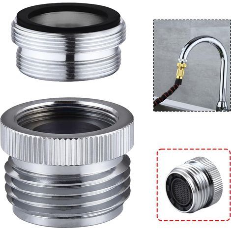 Adaptateur de robinet avec aérateur, adaptateur robinet d'évier vers tuyau d'arrosage, adaptateur robinet de cuisine et de salle de bain vers tuyau d'arrosage, raccordement tuyau à évier, M24 (1/5)