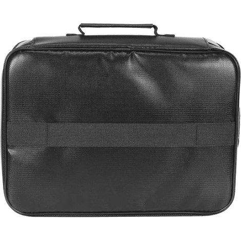 Dokumententasche mit Schloss, feuerfeste Aufbewahrungsbox mit 3 Fächern und wasserdichtem Reißverschluss, ideal für Laptops und Dokumente. (1/5)