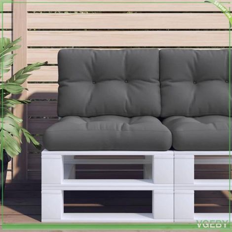Coussin de palette - FAF EISY - 360535 - Anthracite - 50x40x12 cm - Polyester résistant eau/UV (1/5)