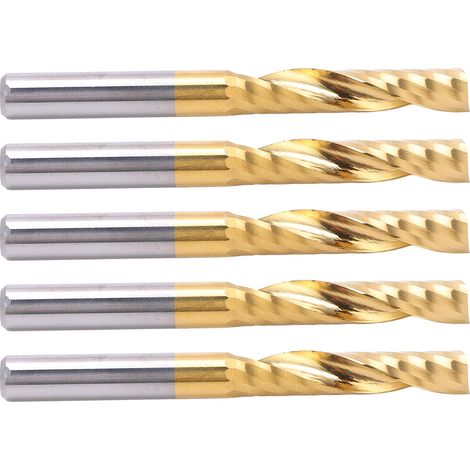 5-teiliges Spiralfräser-Set aus HSS-Stahl für CNC-Bearbeitung, 6 x 32 x 60 mm (1/5)