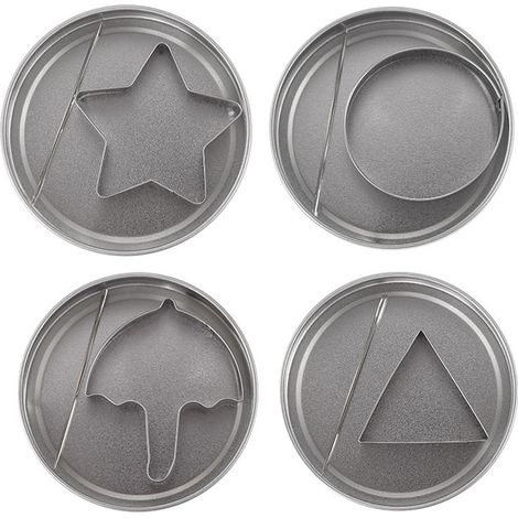1 kit d'outils de découpe de biscuits, acier inoxydable, formes parapluie triangle étoile cercle, pour pâtisserie maison (1/5)