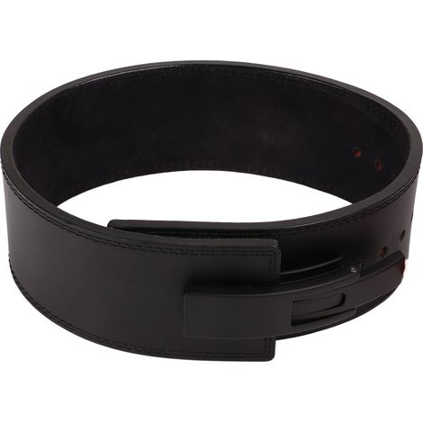 Ceinture de fitness homme en cuir de vache, ceinture de force pour haltérophilie, ceinture de protection lombaire réglable pour musculation, noir (1/5)