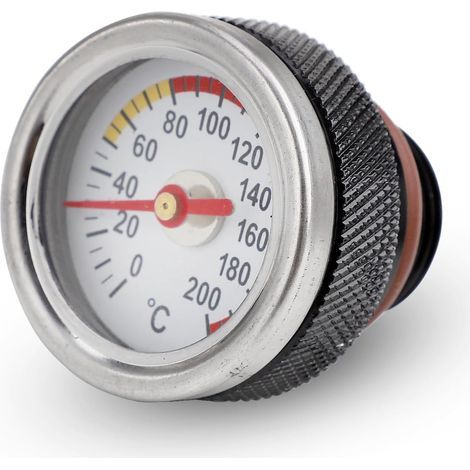 Tappi di riempimento per indicatore di temperatura dell'olio per moto M20x1.5, indicatore 0-200°C, tappi valvole motore (1/5)