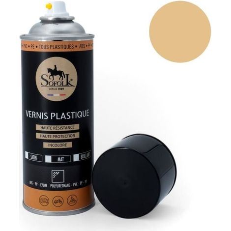 Pintura plástica de alta resistencia: interior y exterior SOFOLK - 9-BEIGE CLARO BRILLANTE - Aerosol 400ml - PINTURA AUTOC (1/2)