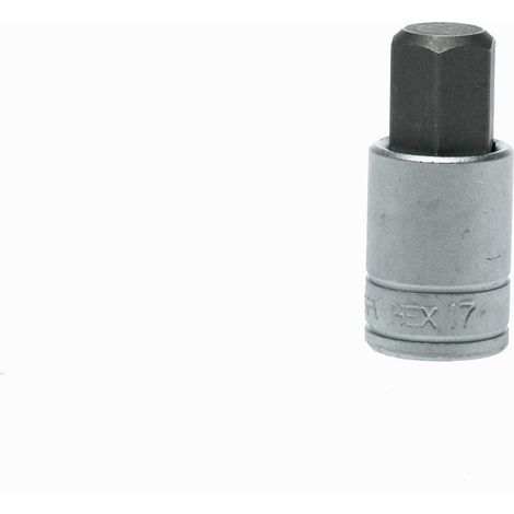 Llave de vaso 1/2´´. Vaso corto para agujeros hexagonales interiores 17mm TENGTOOLS 68200906