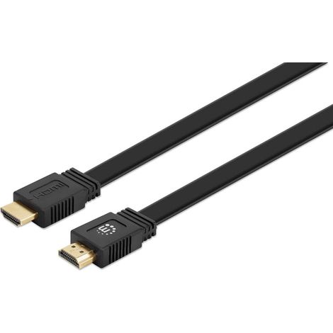 MANHATTAN flaches HDMI-Kabel mit Ethernet-Kanal 4K@60HZ 10m (355643)