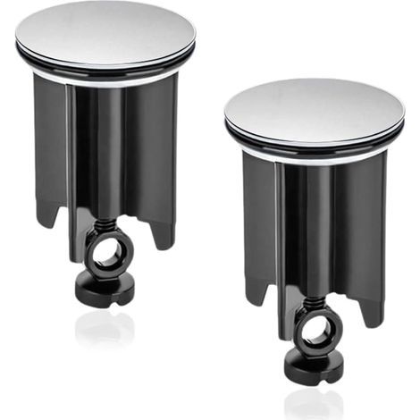 Universal bathroom sink plug, 2-piece set, 40mm drain plug for sink, adjustable height sink, bath plug with seal, for sink drains, kitchen sinks (1/5)