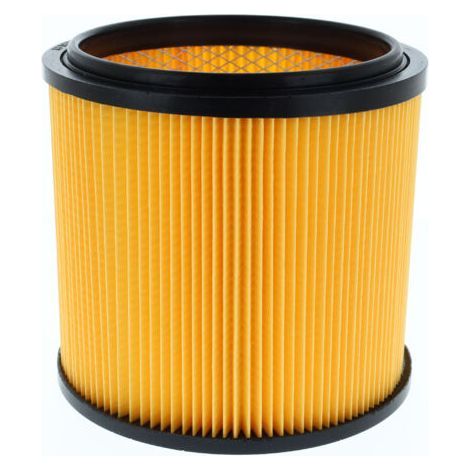 Filtro plisado reforzado para aspiradoras de líquidos y sólidos – Rejilla interna de acero – Lavable – Compatible con PNTS 23E y otros modelos. (1/5)