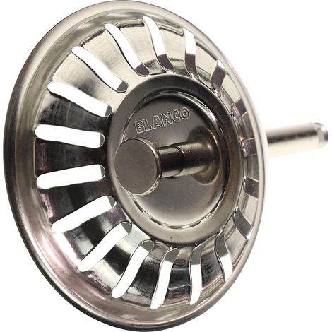 Blanco, 119146, filtro griglia per lavandino, 7,9 cm, con perno per un facile utilizzo, 18 fori di scarico, pezzo di ricambio originale, in acciaio inox (1/2)
