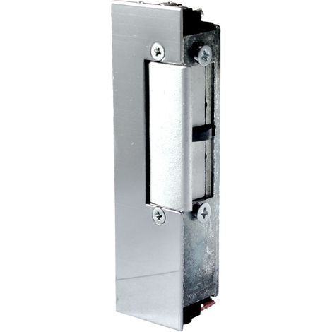 Gache électrique à émission et micro contact 12V 107 mm Beugnot 500 à encastrer réversible (1/4)