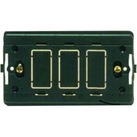 Supporto per scatola rettangolare placca mm.115 3 posti venus - 25 pz - MARLANVIL