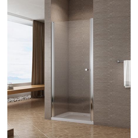 Duschtür Drehtür Dusche Duschabtrennung Nischentür Pendeltür Duschwand Glas Schwingtür Duschtrennwand aus 6 mm Sicherheitsglas ESG mit Nanobeschichtung 1. 70 x 195 cm (1/5)