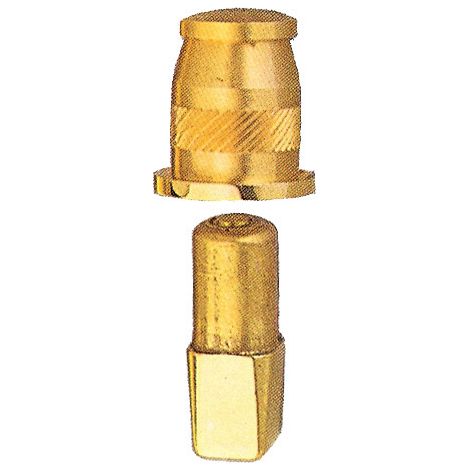 Piletta a Sfera per Porta a Vento Ottone Lucido Tropex Design
