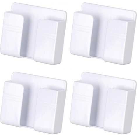 99 28 86 mm, (blanc) 4 pièces support de rangement multifonctionnel mural coller support de chargement de téléphone portable domestique stockage e (1/4)