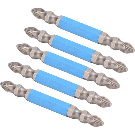 5 Stück 65 mm magnetische Doppelkopf-Schraubendreherbits, elektrischer Kreuzschlitzschraubendreherkopf (1/5)