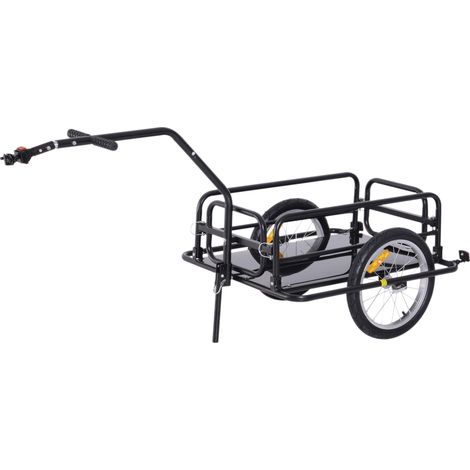Carrello Rimorchio per Bicicletta Nero 156x72x82 cm (1/5)