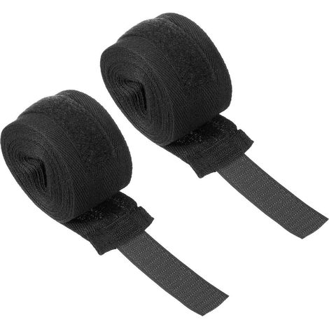 Bandes de boxe haut de gamme pour une stabilité et une sécurité maximales  Bandes semi-élastiques de 5 m avec passant pour le pouce pour la boxe, le MMA et le Muay Thaï  Lot de 2