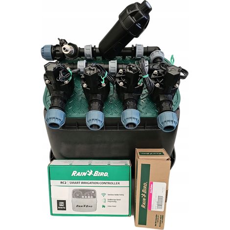 Kit Rain Bird a 4 sezioni: collettore con filtro e compressore, RC2, RSDBex, pozzetto, PE 25 (1/5)