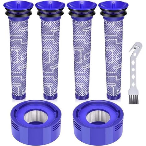 Filtre pour Dyson V8, 4pcs Filtres de Rechange Motorhead Aspirateur pour Dyson V7 V8 Animal Plus Extra Absolute Fluffy Remplace les Pièces 965661-01 et 967478-01 (1/4)