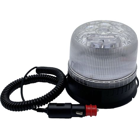 Berger & Schröter Gyrophare SM825HCAB 12 V, 24 V avec fiche auto, via réseau de bord fixation magnétique, montage par vissage, ventouse bleu, orang C039372 (1/5)