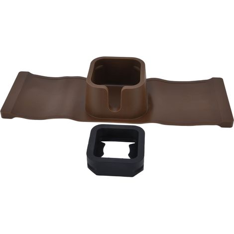 Porte-gobelet pour canapé en silicone marron, support tasse accoudoir salon balcon (1/5)