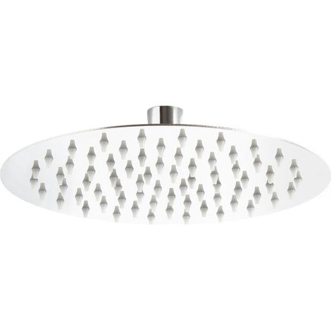 Wiltec Regendusche Duschkopf Rund 30cm Edelstahl Kopfbrause Rainshower Brausekopf (1/5)