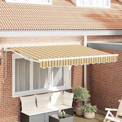 Toldo Retráctil Rayas Multicolor 350x200 cm tela