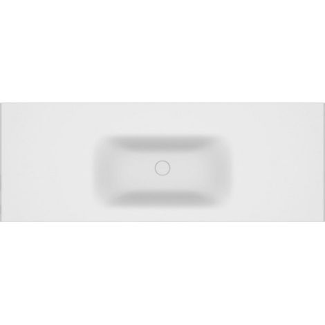 Grand lavabo sans trou à encastrer ELOISE en solid surface 120x46x16 cm