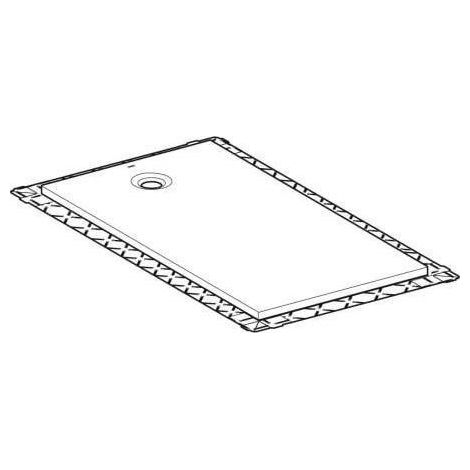 Geberit Rechteckduschwanne Olona 80x120 cm, Höhe 4 cm, Ablauf (1/5)