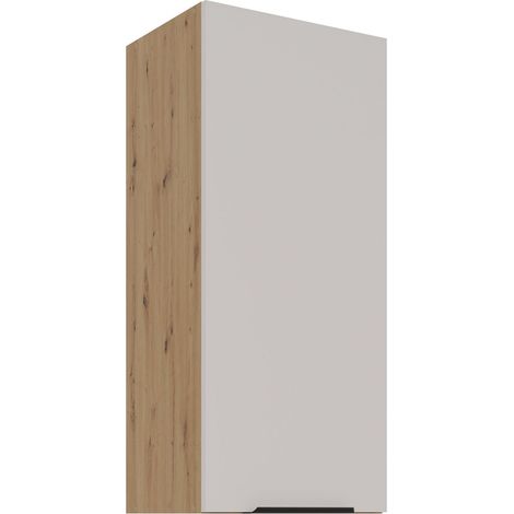 Küchen Hängeschrank 40 cm Küche SOLANO Kaschmir beige matt + Eiche Artisan matt Küchenzeile Küchenblock Küche Einbauküche (1/4)