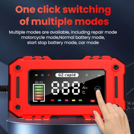 Chargeur de batterie 12V - - 8A - Compatibilité camions et motos - Batteries plomb-acide (1/4)