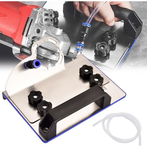 45°Ceramic Tile Chamfering Tool, Stainless Steel Angle Grinder, with Hose Angle Grinder Bracket, 100 Type Angle Accessory, Woodworking and Masonry 45°Chamfering Tool, Fixed (1/5)