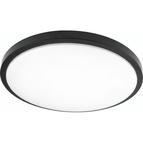 Plafón Kirat 36 W blanco/negro 3528 lm 39x39x7,5 cm mando regulable