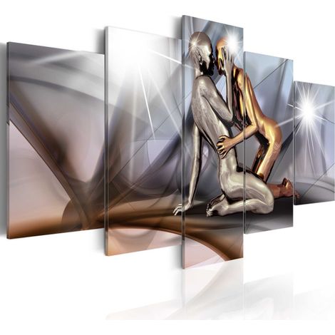 Tableau Imprimé "Gold Couple" 50 x 100 cm (1/2)