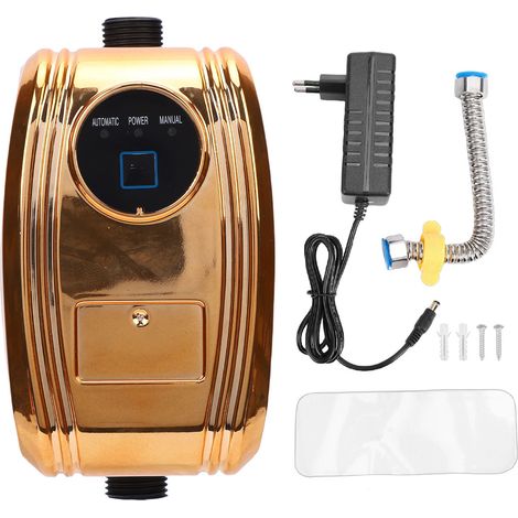GARRYFIZH Pompe de surpression automatique 80 W, haute pression, silencieuse, pour chauffe-eau solaire, pommeau de douche, pressurisation de canalisation, prise UE 100-240 V