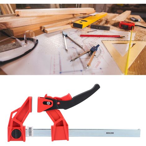 Pince à cliquet robuste en F pour le travail du bois, avec barre de fixation réglable, accessoire pour menuisier (1/5)