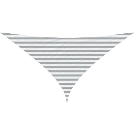 vidaXL  Sun Shade Sail  Light Grey and White 3 x 3 x 4.24 m
