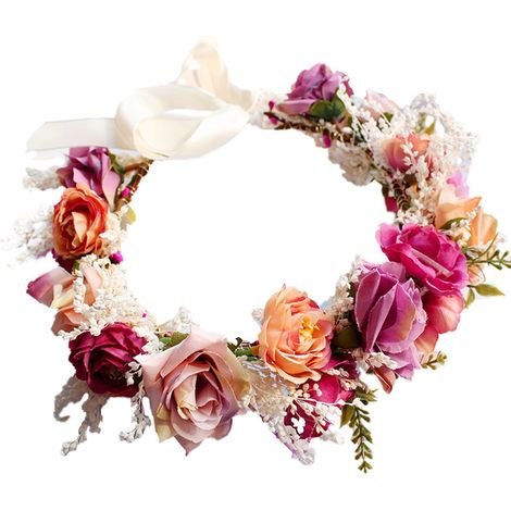 Verstellbarer Blumenkranz, Haarkranz, Blumenkrone (1/5)