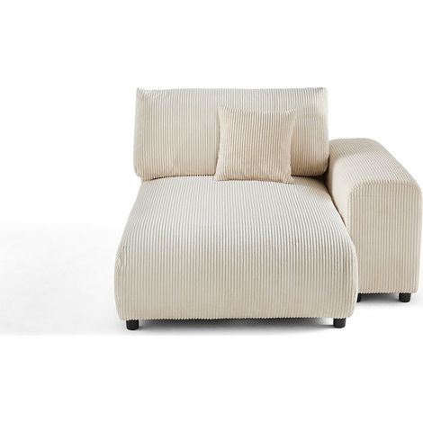Lisa Design – Module d'assise méridienne droit – Velours côtelé beige – Assise large et profonde – Conception européenne – Dimensions 120x144cm (1/5)