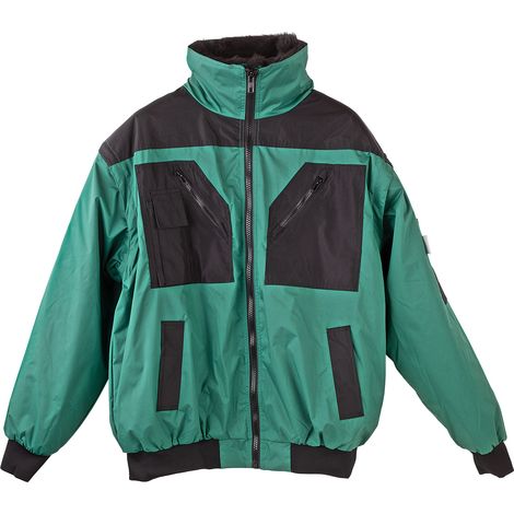 KesTek Pilotenjacke Arbeitsjacke Winterjacke 4in1 Herren Grün Schwarz XL (1/5)