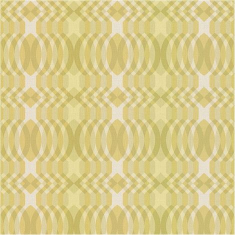 Retro wallpaper wall Profhome 395341 hot embossed non-woven wallpaper slightly textured with graphical pattern matt green yellow green cream 4,5 m2 (1/5)