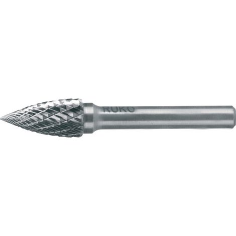 Fraiseuse SPG D.8mm Longueur de tête 18mm, diamètre de tige 6mm, HM brut, finition chromée KVZ 4 (1/4)