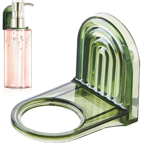 Lntyq Crochet pour porte-bouteilles de gel de douche, crochets pulvérisateurs pour montage mural Crochet distributeur de gel douche autocollant, crochets pour lotion de salle de bain et toilettes (1/5)