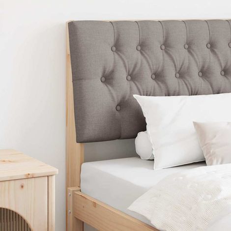 Gepolstertes Kopfteil Taupe 100 cm Massives Kiefernholz