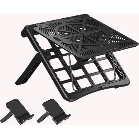 Support multifonctionnel pour ordinateur portable, radiateur de rehaussement vertical de bureau, support de rangement pliable en plastique (1/5)