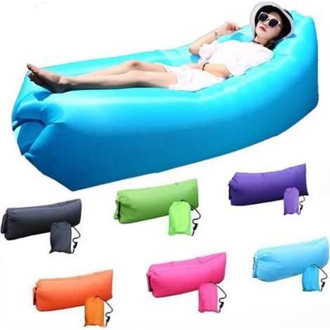 Aufblasbare Lounger-Liege - Wasserdicht - Lecksicher mit Tragetasche, für Reisen und Camping