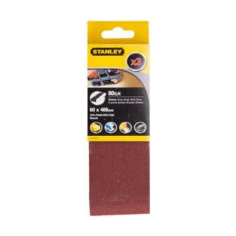 STANLEY - 3 NASTRI ABRASIVI GRANA 80 60X400MM