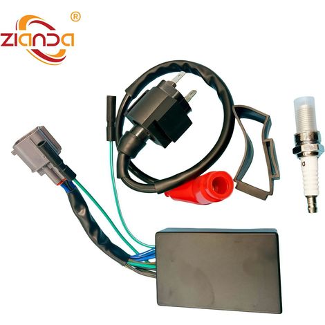 Ignition coil, high-voltage ignition coil, spark plug and relay compatible with Honda Rancher 350 TRX350FE