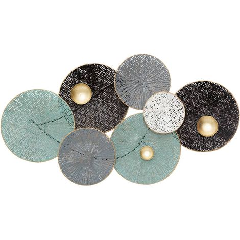 Atmosphera ninfea decorativa da parete blu grigio metallo (1/5)