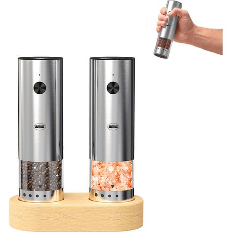 Ensemble de moulin à sel et poivre électrique rechargeable USB-C (1/5)